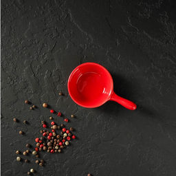 Соусник керамический с ручкой Доляна Классика, 30 мл, 106 см, цвет красный  фото 6