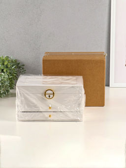 Шкатулка для украшений Miguel, 3 яруса, белая, 23×17.5×13.5 см