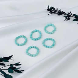 Кольцо на резинке из Амазонита 18 р.