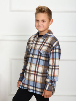 РБ012 Рубашка Бавария (голубой; коричневый) - Милаша фото 7