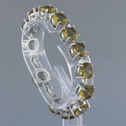 Султанит, браслет Католина, покрытие родий, длина 16,5см - Agat77 фото 2