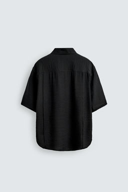 CAMISA FLUIDA TEXTURA / Negro - Zara фото 7