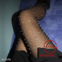 Колготки сетка с камнями