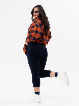 Бриджи хлопок 95, лайкра 5%темно-синие - Binita фото 3