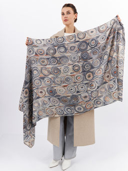 Большой, мягкий, тонкий и очень нежный двусторонний палантин с рисунком - Tantino фото 9