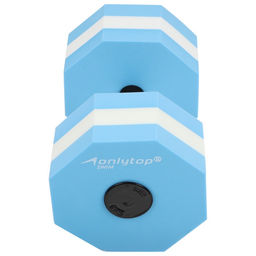 Гантель для аквааэробики ONLYTOP, гексагональная, 27×16×16 см, цвет голубой