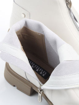 01-M43-11 LT.BEIGE Ботинки демисезонные женские (натуральная кожа, байка)