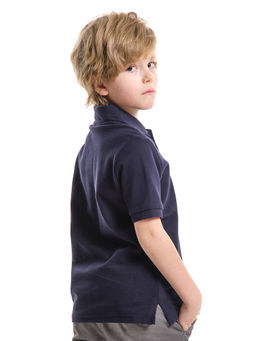 Футболка поло для мальчика в школу синий UD 7827 синий - Mini maxi фото 2