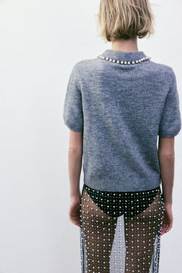 Top de punto con cuello de cuentas - H&m фото 4