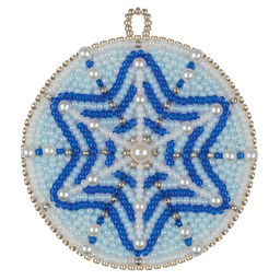 Klart набор для вышивания 10-902 Новогодняя игрушка. Снежинка 6.5 х 7 см