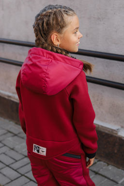 Бомбер утепленный, бордо - Inzibe фото 38