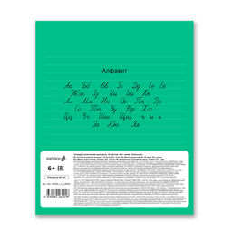 Светоч 18ТСК5_1_3_2 Тетрадь ученическая школьная Классная A5 18 л. на скобе 65 г/кв.м , белизна 100 % 20 шт. линия 000301 Зеленая  фото 3