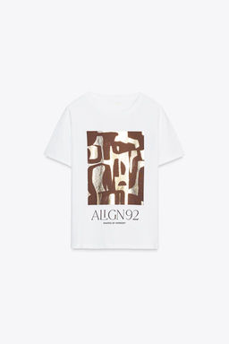 T-SHIRT WITH METALLIC PRINT - Zara фото 8