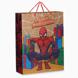 Пакет подарочный крафт «С днём Рождения», 40×31×11.5 см,