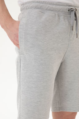 Мужские серые меланжевые вязаные шорты - U.s. polo assn фото 6