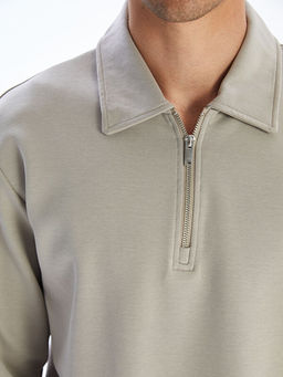 Polo Yaka Erkek Sweatshirt