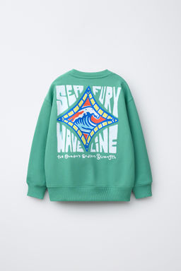 SUDADERA ESTAMPADO SURF / Verde - Zara фото 7