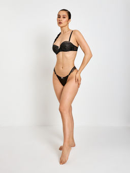 31204122202 Трусы стринг жен Lovitta черный - Infinity Lingerie фото 4