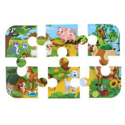 Пазлы мягкие для малышей Крошка Я «На ферме», 6 деталей, от 1 года