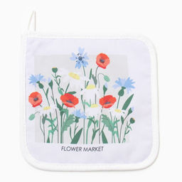 Набор кухонный Доляна. Полевые цветы: варежка 20?28 см, прихватка 17?17 см, 35% хлопок, 65% п/э