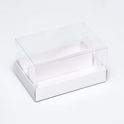 Цена за 2 шт. Кондитерская коробка складная под 2 эклера, белая, 9×13.5×7 см