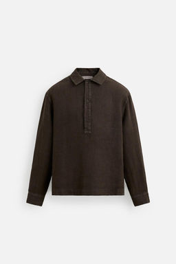 100% LINEN POLO SHIRT - Zara фото 7