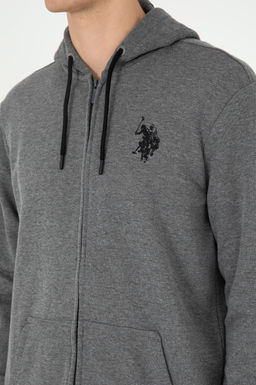 Мужской свитшот антрацитового меланжа - U.s. polo assn фото 7