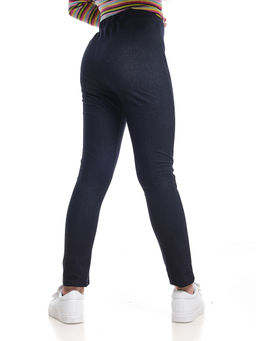 Бриджи для девочки спортивные детская одежда лосины домашние UD 6834 т.синий - Mini maxi фото 2