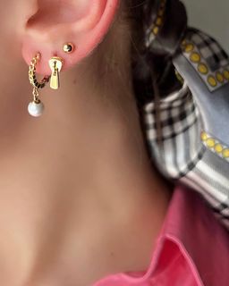 Серьги сет 6шт. с майорикой и куб.цирконием - Серебряные крылья фото 2