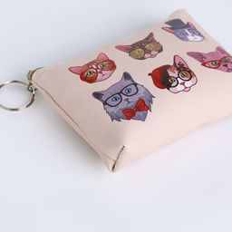 Цена за 2 шт. Кошелёк «Коты», монетница, на молнии, МИКС