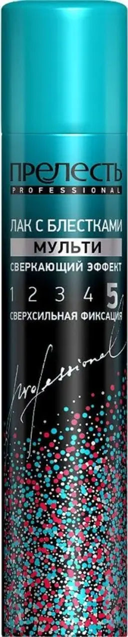 Лак д/в. Прелесть-PROF ( 75мл) "С БЛЁСТКАМИ МУЛЬТИ". 12