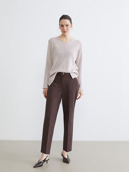 V Yaka Kad?n Triko Kazak