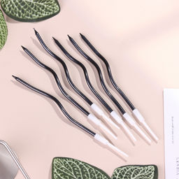 Набор свечей 6 шт. витые д/торта "Серпантин" коктейльные арт. 7597553