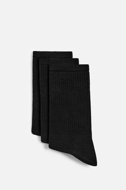 3-PACK OF BASIC RIBBED SOCKS - Zara фото 3