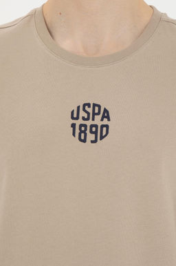 Футболка U.S. Polo Assn. мужская светло-хаки хлопок  фото 14