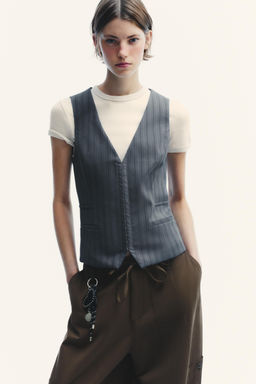 PINSTRIPE WAISTCOAT TOP - Zara фото 2