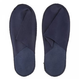 Тапочки одноразовые "Standart" 37-42рр, спанбонд, подошва - пенополиэтилен, s5мм, 60мкм, с закрытым мысом, легкие, синий, индивидуальная упаковка, в упаковке 25пар, ТУ 13.92.29-016-33186646-2020, "SMZ" (Россия)