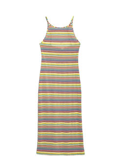 CONTE Облегающее платье миди на тонких бретелях LPL 922-1 yellow stripes yellow stripes