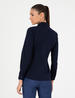 Lacivert Slim Fit Uzun Kollu G_mlek - Pierre cardin фото 5