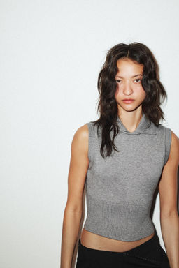 KNITTED POLO COLLAR TANK TOP - Zara фото 4