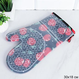 Варежка прихватка силиконовая Яблоки / ZC-562 /уп 100/0,165