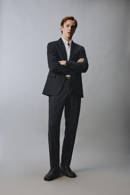 BLAZER TRAJE CUADROS 100% LANA / Marino