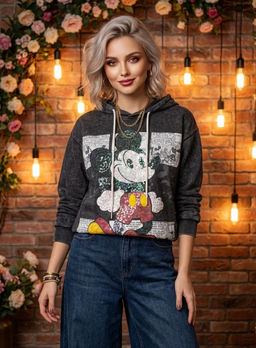 K13484 Толстовка OVER SIZE хлопок ГРАФИТ