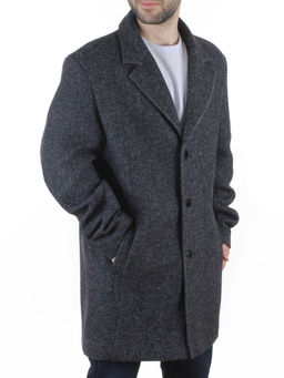 475637475 DK. GRAY Пальто Френч демисезонное мужское (65% шерсть, 35% акрил)