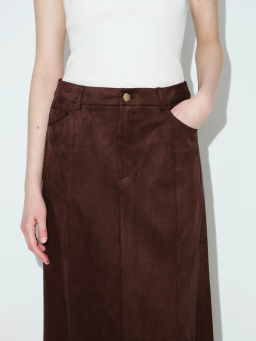 Юбка макси из искусственной замши ZR2604023503-27 / Zarina фото 7