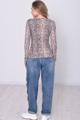 Лонгслив женский 6-226б (шоколадно-бежевый)