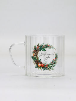 Кружка новогодняя стеклянная «Новогодних чудес», 650 мл