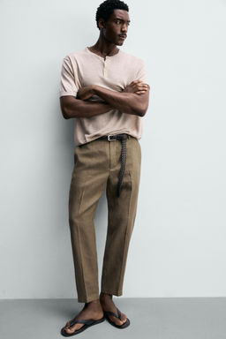 PANTAL?N RELAXED FIT 100% LINO / Marr?n / Topo - Zara фото 6