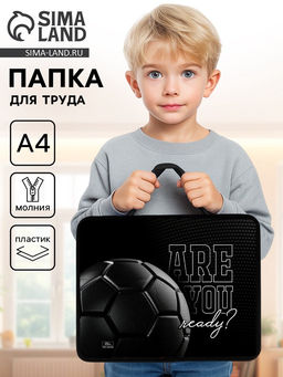 Папка для труда, А4, пластиковая, 33×26×7.5 см «Мяч»