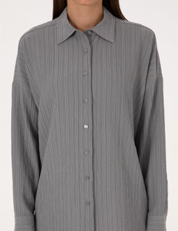 Gri Oversize Uzun Kollu G_mlek - Pierre cardin фото 6